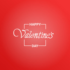 Happy Valentines Day Typography Poster With Handwritten