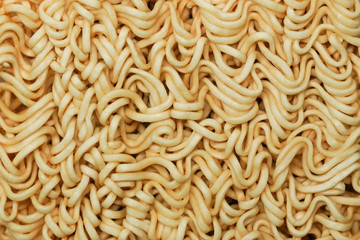 close-up on instant noodle