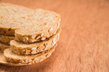 whole wheat bread, bio ingredients, very healthy