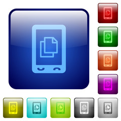 Fototapeta premium Mobile contact color square buttons