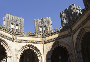 Fototapeta na wymiar Elements of architecture the monastery of Batalha. Portugal.