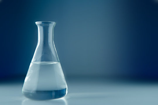 Laboratory flask isolated on a background