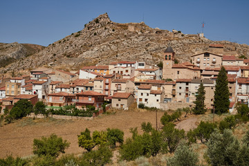 Fototapeta na wymiar View of Gargallo village in Teruel province, Spain
