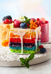 Various slices of cakes