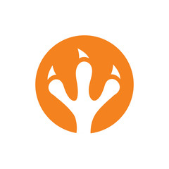 Bird Or Chicken Claw Vector. Clean and simple Chicken Or Bird Traces.
