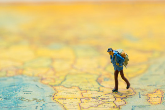 Travel Concept. Men with backpack to travel. - Powered by Adobe