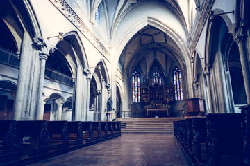 Obraz premium Kirche des Stift Nonntal, Innenaufnahme, Salzburg