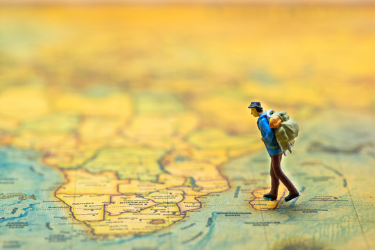 Travel Concept. Men with backpack to travel.