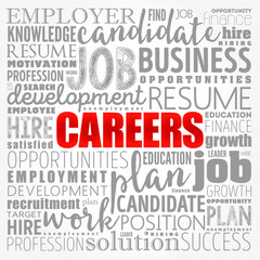 CAREERS word cloud collage, business concept background