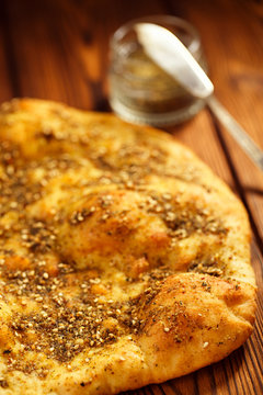 Zaatar spice mix with naan bread