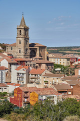 View of Navarrete village in La Rioja province, Spain.
