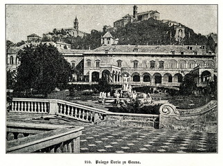 Villa del Principe, villa of admiral Andrea Doria, around 1890  (from Spamers Illustrierte  Weltgeschichte, 1894, 5[1], 479)