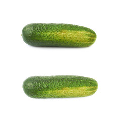 Fresh green cucumber isolated