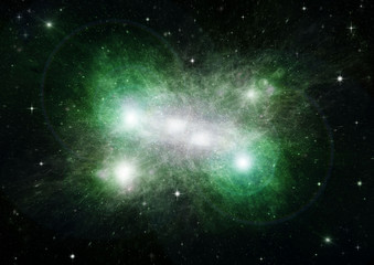 galaxy in a free space