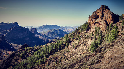 Fototapeta premium Mountainous landscape around famous 