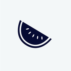 watermelone icon, vector illustration. fruit icon vector