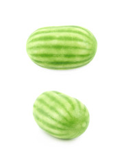 Single watermelon candy isolated