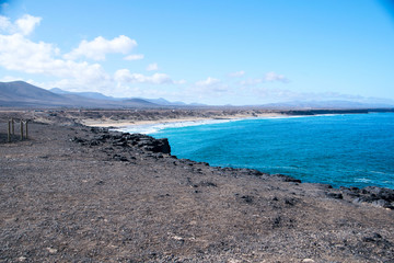 Küste von Cotillo auf  Fuerteventura von den Kanarischen Inseln