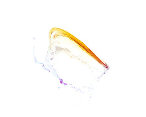Splash of liquid in motion isolated