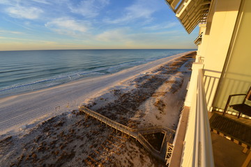 Beach at Pensacola on a winters morning
