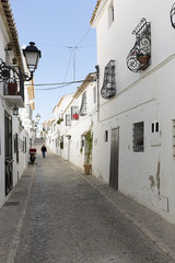 Obraz premium Street of the pretty village of Altea