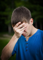 Fototapeta premium Sad Young Man