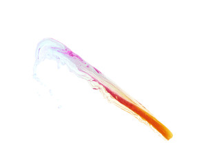 Splash of liquid in motion isolated