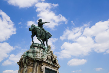 Fototapeta na wymiar Hungary, Budapest, Buda Castle, statue of Prince Eugene of Savoy