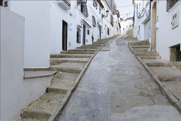 Obraz premium Street of the pretty village of Altea