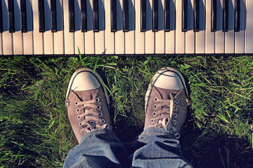 Piano Keyboard outdoor