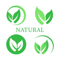 Set of label,logo with text natural product.natural  design.logo