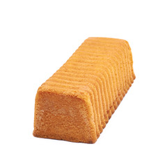 Moist butter cake isolated