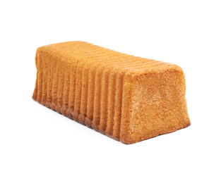 Moist butter cake isolated