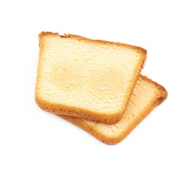 Moist butter cake isolated