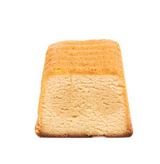 Moist butter cake isolated