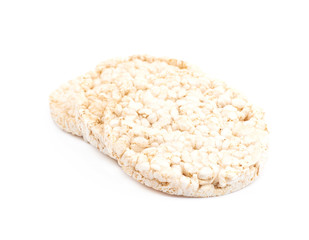 Air popped rice cakes isolated