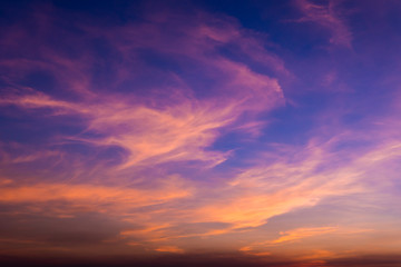 Naklejka na ściany i meble twilight colorful sky and cloud