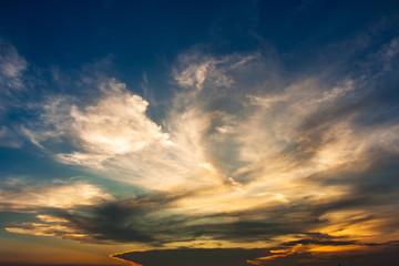 twilight colorful sky and cloud