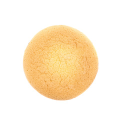 Biscuit cake with filling isolated