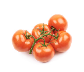 Ripe red tomato isolated