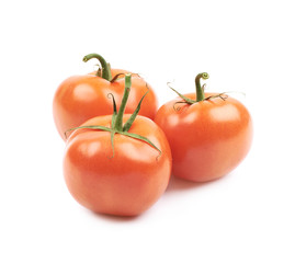 Ripe red tomato isolated