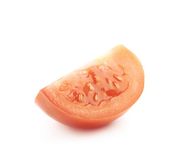 Ripe red tomato isolated