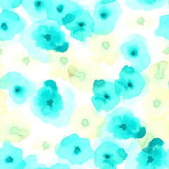 Fototapeta na wymiar Delicate floral pattern. Light green silky watercolor seamless pattern. Good-looking watercolor abstract background 183. Hand Painted Art Print. Flowers Repeating Pattern.