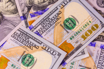 Background of the many one hundred dollar bills