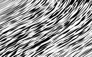 Black and White Wave Stripe Optical Abstract Background