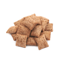 Pile of chocolate pillow cereals