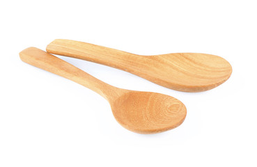 wood spoon, isolated on white