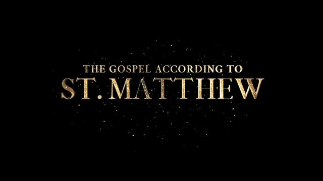 The Gospel According To St.Matthew + Alpha Channel