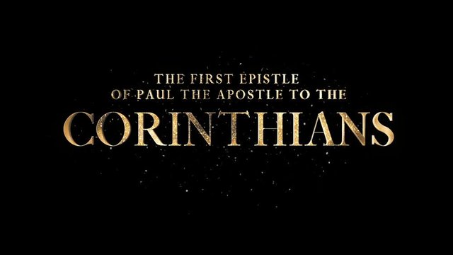 The First Epistle Of Paul The Apostle To The Corinthians + Alpha Channel