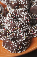 Cake rings with icing and topping